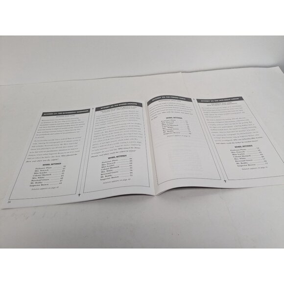 2005 Clue Mysteries Board Game Replacement Instructions & Casebook - Picture 4 of 5